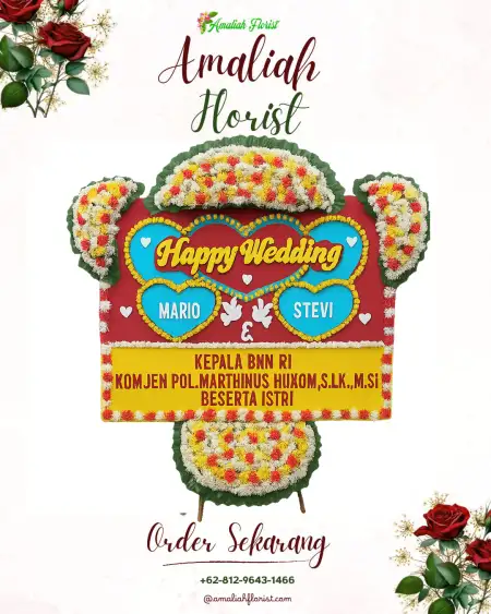 Papan Bunga Pernikahan Srinahan